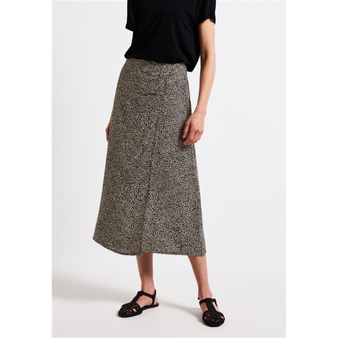 S Street One rok 361724 overslag Zwart Zand printje